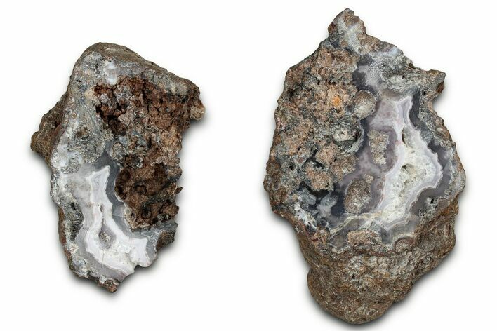 Polished Agate Nodule Pair - Mexico #330458